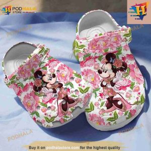 Disney Minnie Mouse Floral Classic Crocs Clog Shoes