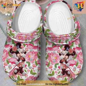 Disney Minnie Mouse Floral Classic Crocs Clog Shoes 2
