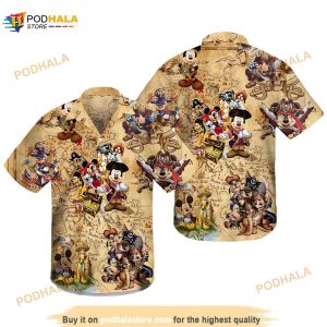 Disney Pirate Funny Hawaiian Shirt Mickey Pirate Funny Hawaiian Shirt 1
