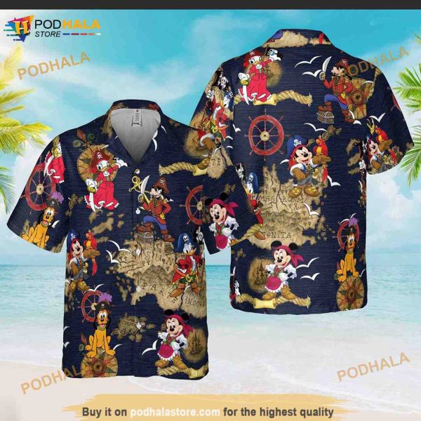 Disney Pirates Of Caribbean Hawaii Shirt, Disney Beach Shirt