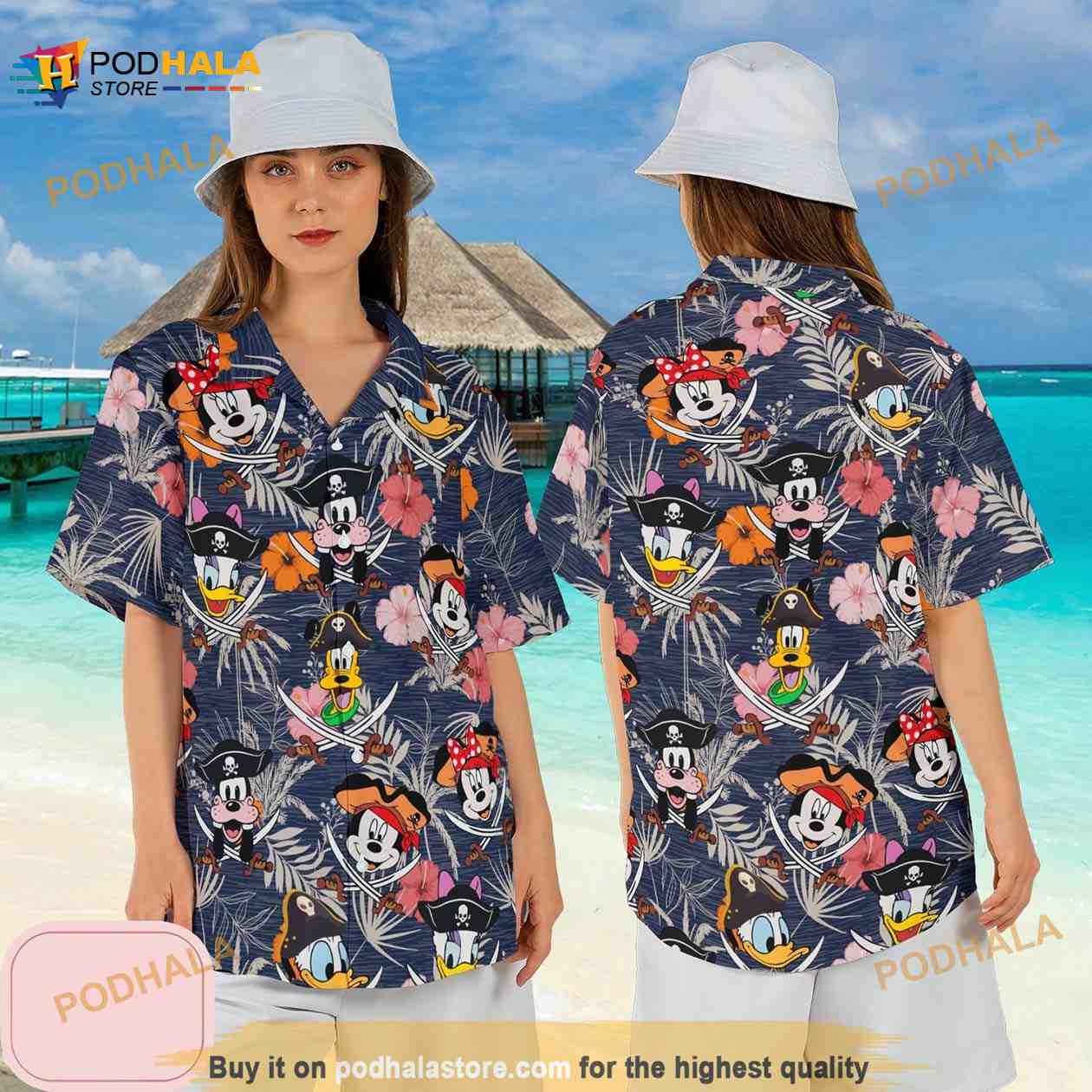 Disney Pirates of Caribbean Hawaiian Shirt, Disney Cruise Hawaiian