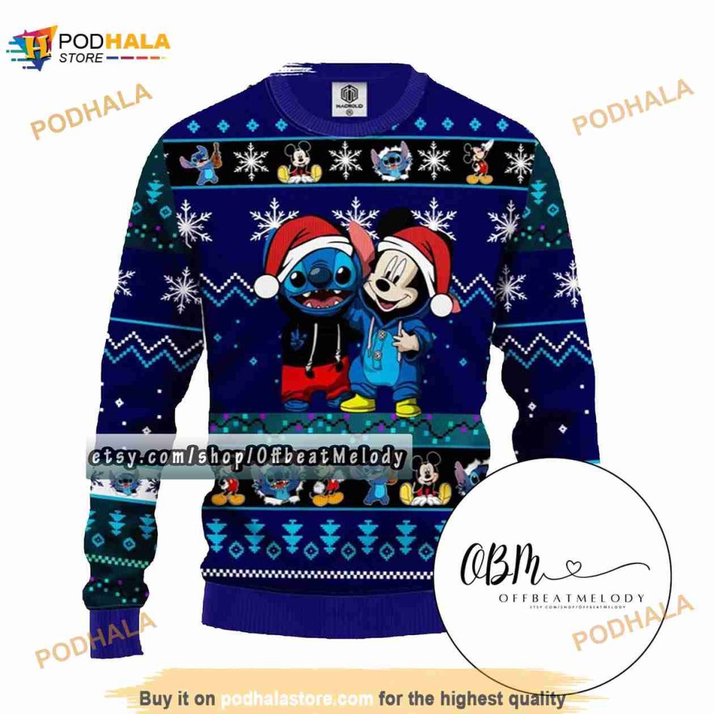 Disney Stitch And Mickey Mouse Ugly Sweater