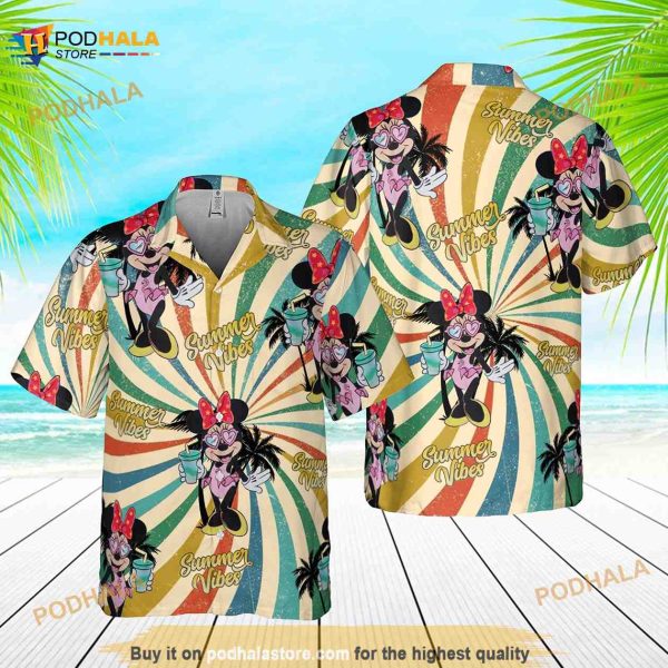Disney Summer Minnie Hawaii Shirt, Minnie And Friends Summer Beach Shirt