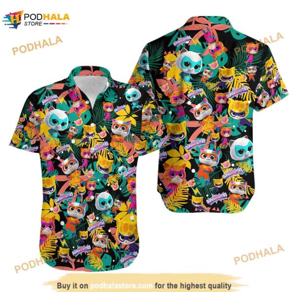 Disney Superkitties Pounce Hawaiian Shirt, Junior Superkities Hawaiian