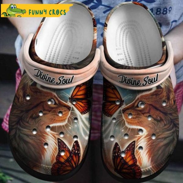 Divine Soul Cat And Butterfly Crocband 3D Crocs