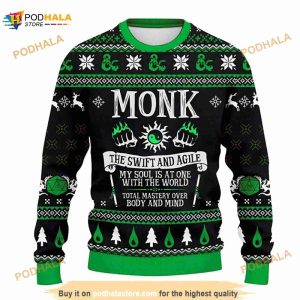 Dnd Classes Collection Christmas Ugly 3D Sweater
