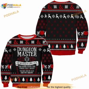 Dnd Dungeon Master Christmas 3D Ugly Sweater