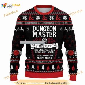 Dnd Dungeon Master Ugly Sweater, Dungeons And Dragons Christmas Gift