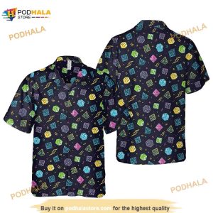 DnD Hawaiian Shirt, Dungeons and Dragons DnD Shirt, DM Gift, DnD Button Up Shirt