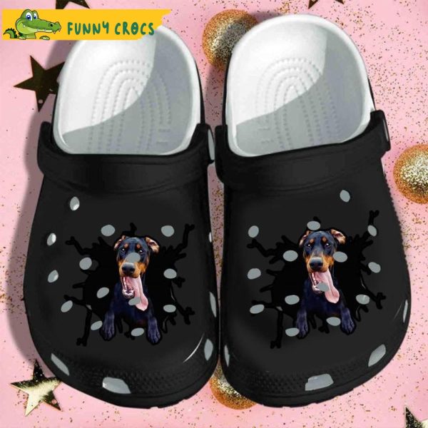 Doberman Wall Broken Dog Crocband 3D Crocs