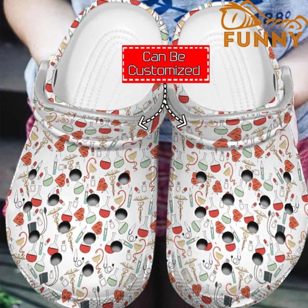 Doctor Nurse Pattern Crocband 3D Crocs Classic Clog