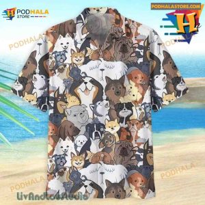 Dog Hawaiian Shirt, Puppy Dogs Hawaiian Shirt