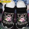Dog Paw Roses Blacks Just A Woman Crocband 3D Crocs