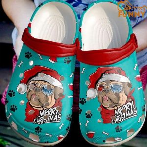 Dog Puppy Pug Chirstmas Crocband 3D Crocs