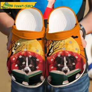 Dog Reading Book Crocband 3D Crocs