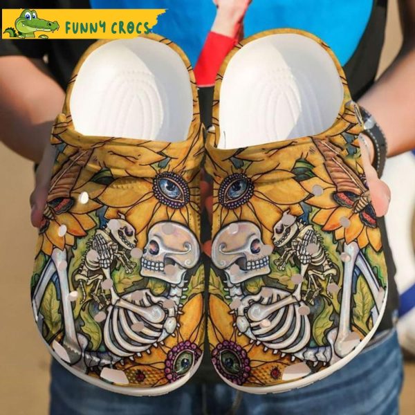 Dog Skeleton Eye Sunflower Crocband 3D Crocs