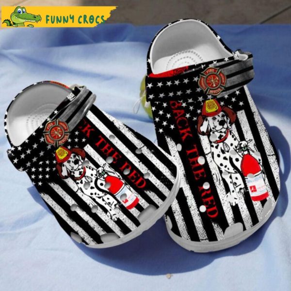 Dogs Firefighter American Flag Crocband 3D Crocs