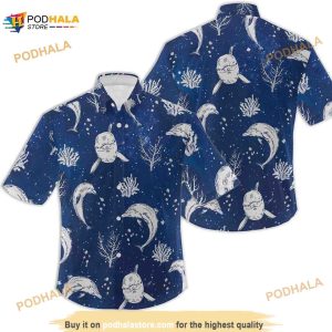 Dolphin Hawaiian Shirt, Dolphin Beach Shirt
