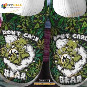 Don’t Care Bear Weed Cannabis Crocs Clog Shoes
