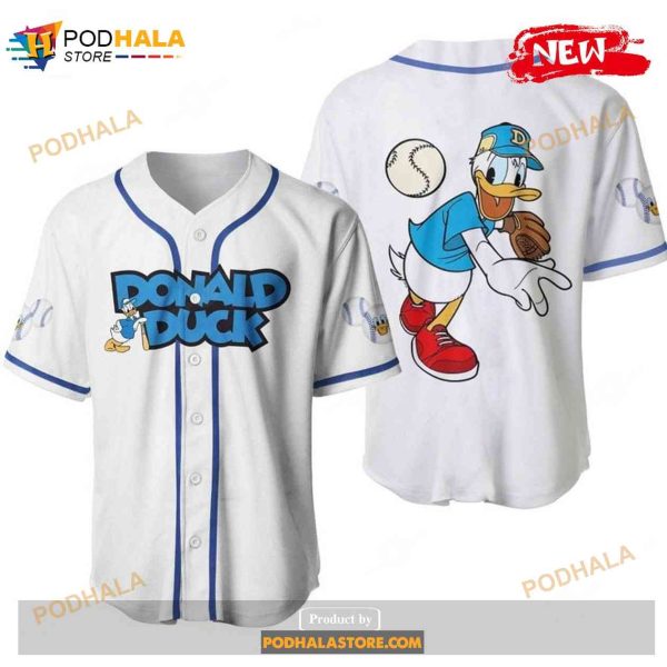 Donald Duck Disney Cartoon Graphics All Over Print Unisex Baseball Jersey