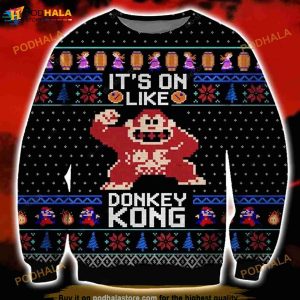 Donkey Kong 3D Christmas Ugly Sweater