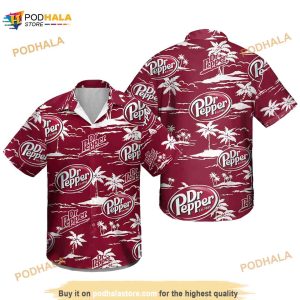 Dr.Pepper Beach Pattern Hawaiian Shirt, Hawaii Beer Shirt