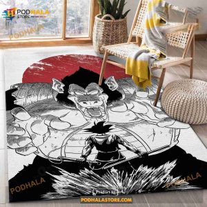Dragon Ball Z Vegeta Vs Goku Area Rug Rugs For Living Room Rug Home Decor