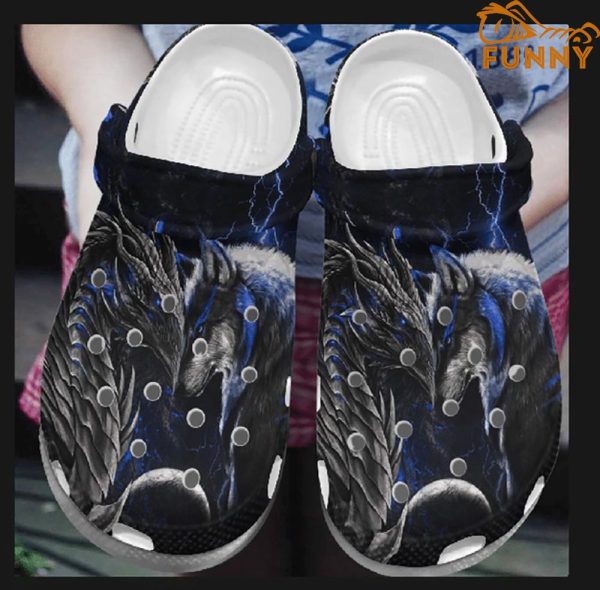 Dragon Thunder And Wolf Crocband 3D Crocs
