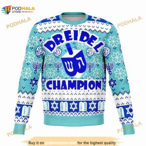 Dreidel Champ Funny Ugly Christmas Sweater, Funny Xmas Gifts