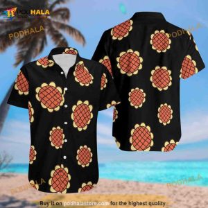 Dressrosa Anime Hawaiian Shirt, Sunflower Button Down Shirt, Anime Halloween Costume