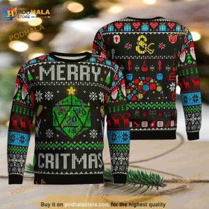 Dungeons And Dragons Merry Critmas Christmas Ugly Christmas Sweater