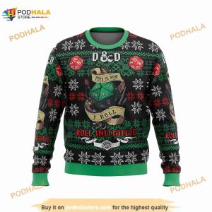 Dungeons And Dragons Roll Initiative Ugly Christmas Sweater