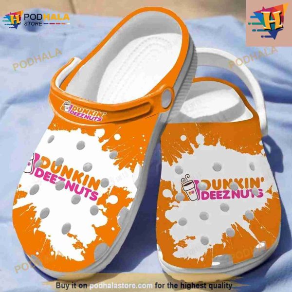 Dunkin Deez Nuts Classic Crocs Clog Shoes