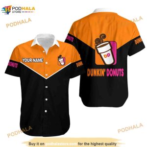 Dunkin Donuts Simple Custom Name Summer Hawaiian Shirt