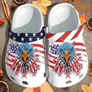 Eagle American Flag Crocband 3D Crocs Mens