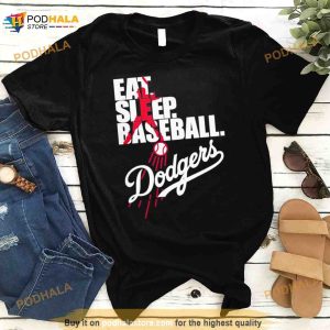 Eat Sleep Baseball Dodgers 2023 Shirt 1