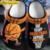 Eat Sleep Basketball Repeat Funny Crocband 3D Crocs