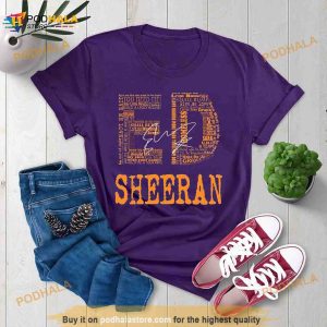 Ed Sheeran Signature Shirt Mathematics Tour Shirt Country Music Fan Gift 4