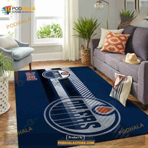 Edmonton Oilers Nhl Team Logo Nice Gift Home Decor Rectangle Area Rug