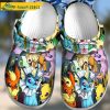 Eevee Collab Pokemon Sku30 Crocband 3D Crocs Clog Shoes