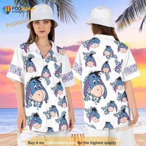 Eeyore the Donkey Hawaiian Shirt, Winnie the Pooh Summer Hawaii Shirt, Pooh Friend Disneyland Gift