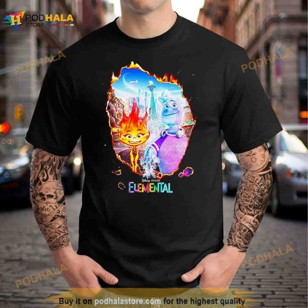 Elemental Movie By Disney And Pixar Movie T Shirt