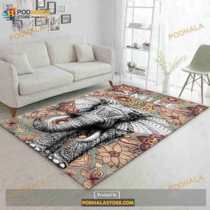 Elephant Mandala Rug Funny Gifts