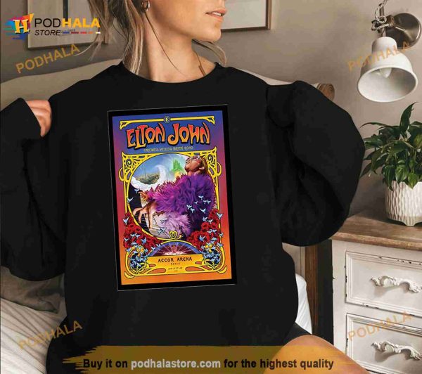 Elton John Accor Arena FR June 21 27 & 28 2023 Poster Shirt