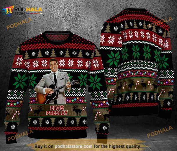 Elvis Presley Christmas Without You 2023 Ugly Sweater