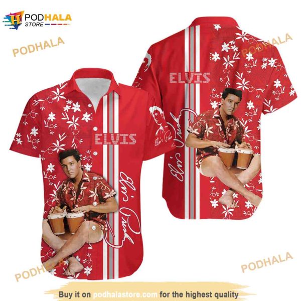 Elvis Presley Hawaiian Shirt, Music Hawaiian Shirt, Vacation Hawaiian Shirt
