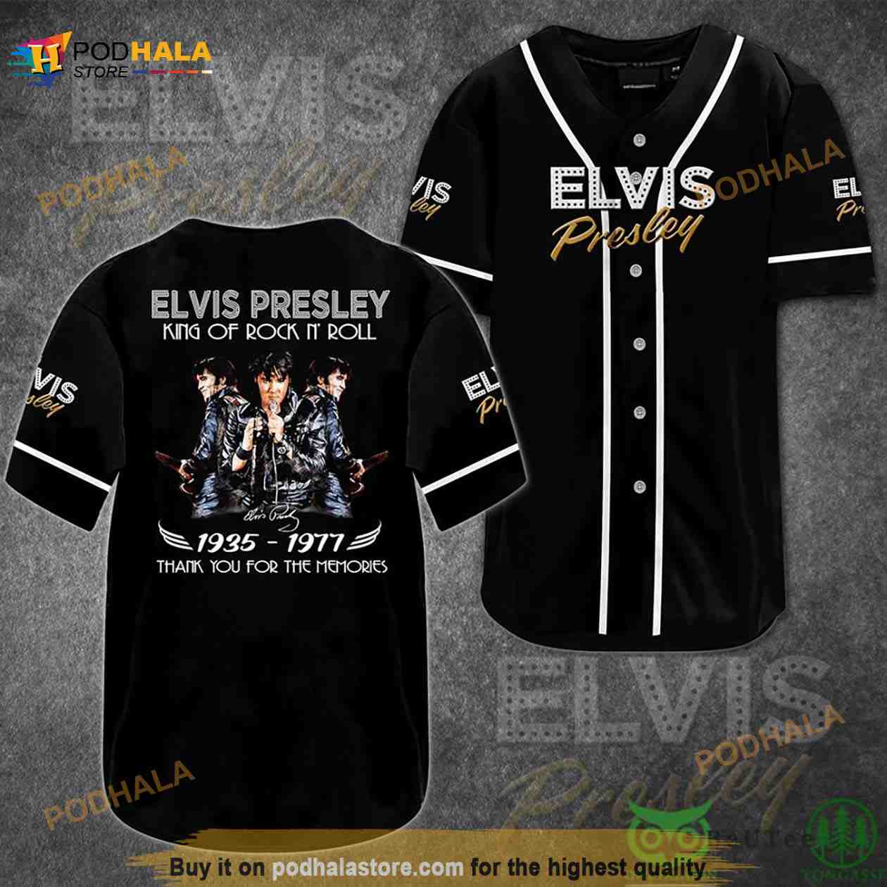 Elvis Presley White Baseball Jersey