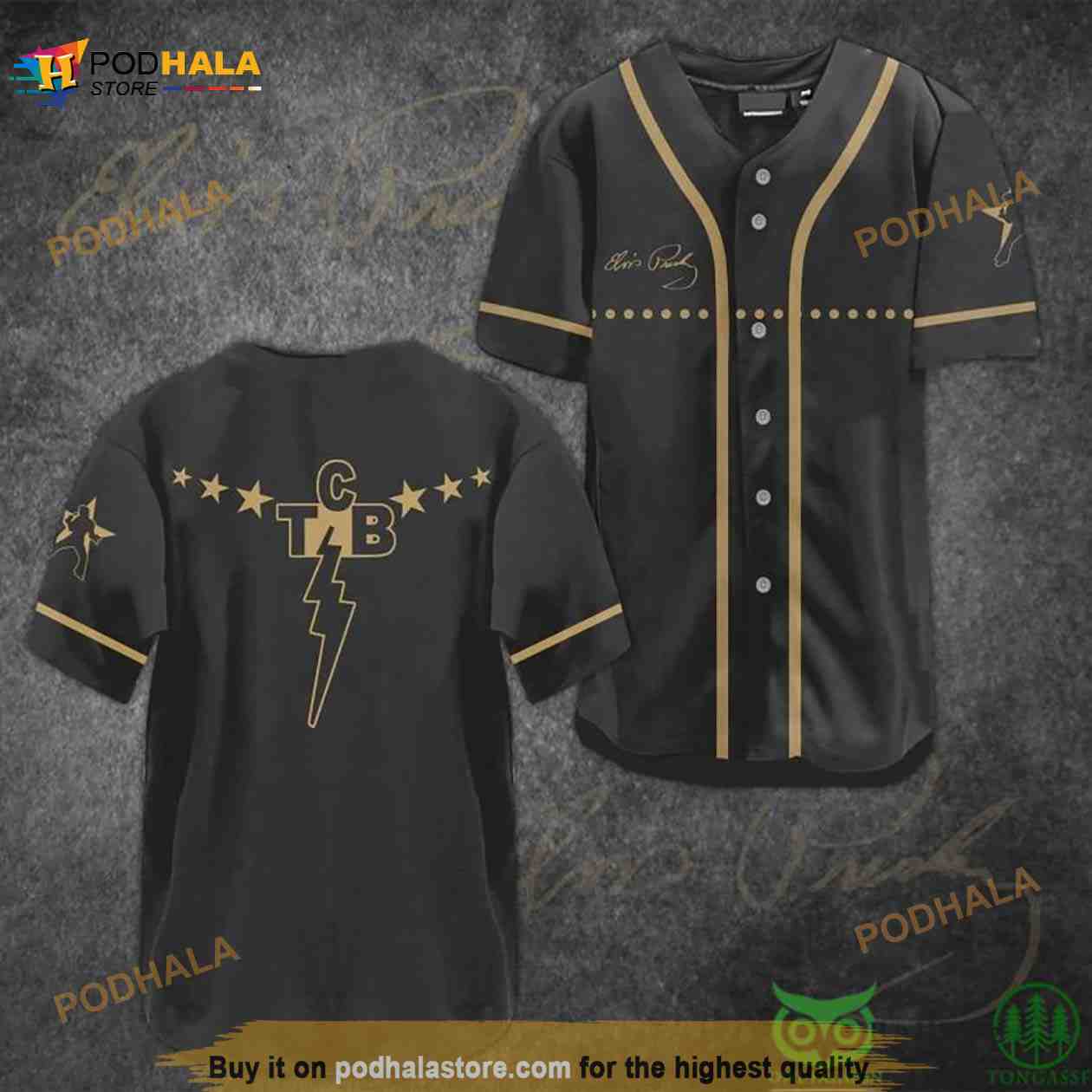 Elvis Presley Tcb Symbols Dark Gray 3D Baseball Jersey Shirt - Bring Your  Ideas, Thoughts And Imaginations Into Reality Today