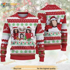 Emunsonlove Christmas Knitted Ugly Sweater, Xmas Is Here Knitted Wool 3D Sweater