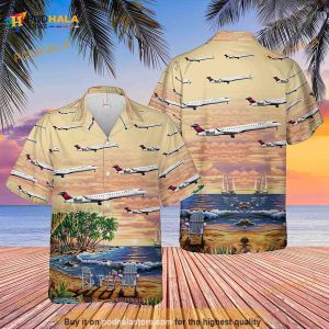Endeavor Air Crj-900 Hawaiian Shirt, Beach Summer Aloha Shirt